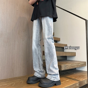 XZ616 春季新款烟灰色纯版微喇弹力牛仔裤 TY976 特P40控78图片