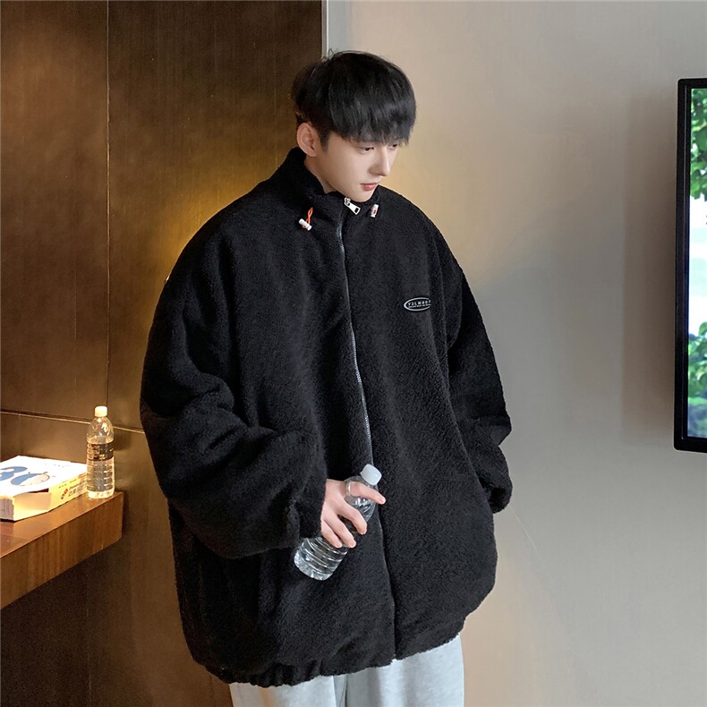 港风外景冬季宽松百搭棉服男羊羔毛大码棉衣男外套8727P105控149,男装棉衣,星座226-1
