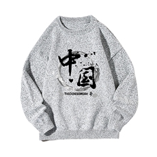 加厚加绒毛衣男大码毛线衣男针织衫M19134-P45加绒款-P65白底，男装针织衫/毛衣，电商A040A