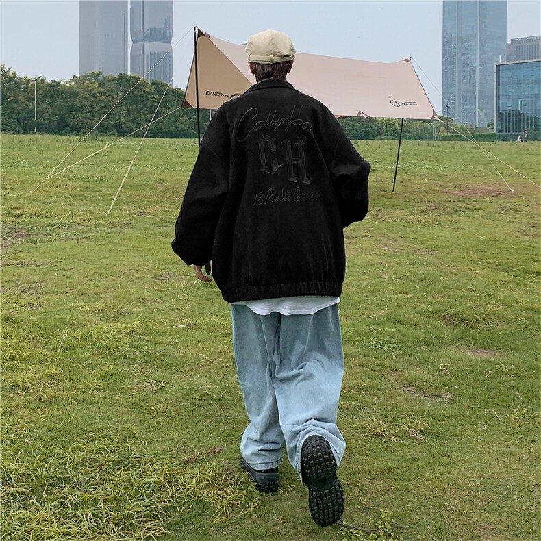 Wt763-P48鹿皮绒刺绣外套,男装夹克,星座1501-1