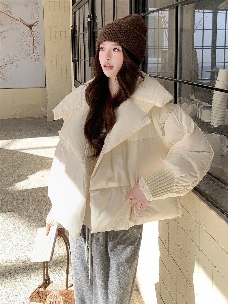 衣秀之家2319款短款大翻领加厚时尚羽绒服冬季保暖外套女,女装羽绒服,衣秀之家