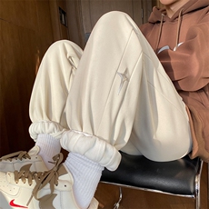 加绒加厚休闲运动卫裤男美式针织束脚裤子715-6-BX01P55（控78），男装休闲裤，星座715-6