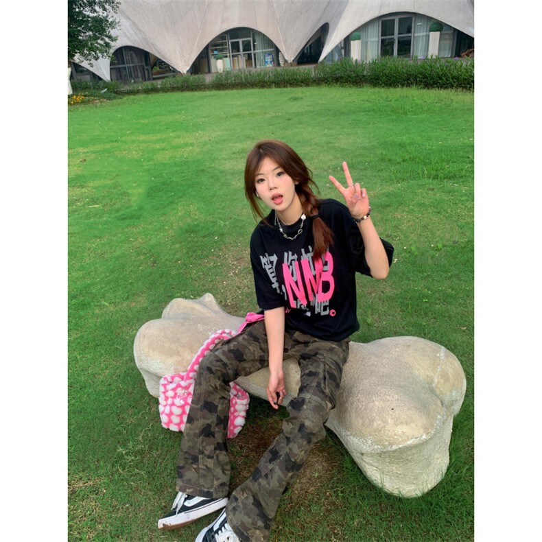 T0603-P30小众撞色美式纯棉印花短袖男女同款情侣大版宽松T恤,男装T恤,星座617A-2