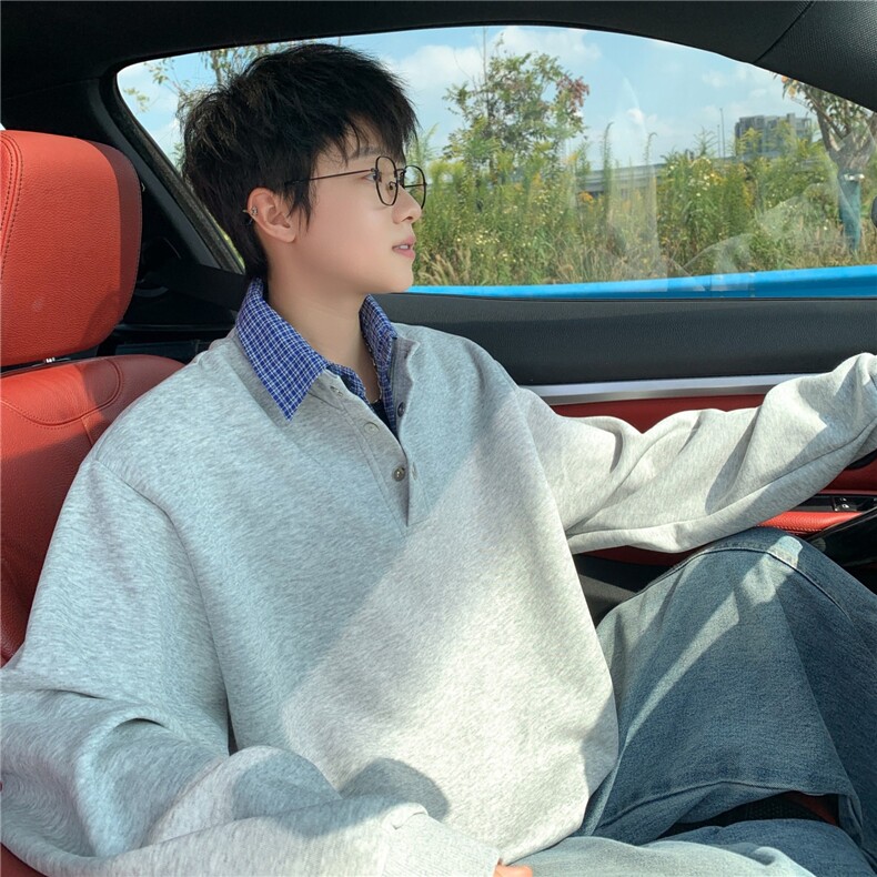 秋季假两件衬衫卫衣WYB205,男装衬衫,星座516A