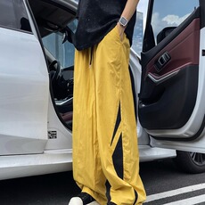 多巴胺穿搭速干裤子男女夏季美式休闲撞色条纹伞兵裤BK861-P40，男装休闲裤，星座1001-1