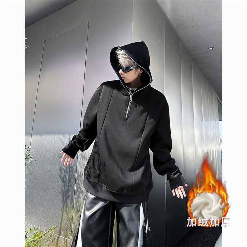 2024秋冬款欧美潮牌卫衣男潮高级感连帽美式高街 常规P78加绒P88图片