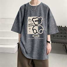 风复古亚麻短袖男棉麻t恤男半袖ZT71352-P35，男装T恤，电商A040