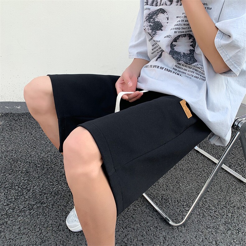港风运动休闲裤美式高街五分裤宽松直通短裤DK102 P28图片
