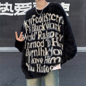 毛绒字母针织衫毛衣内搭打底衫A94-P52图片