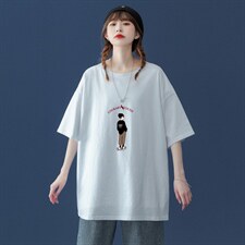 @中性风！2023夏季新款男女纯棉宽松短袖T恤半袖体恤T2109P20，男装T恤，电商B220