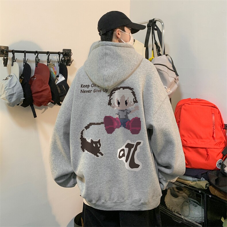 ！连帽圆领卫衣男装港风帽衫男 LM160-P35图片