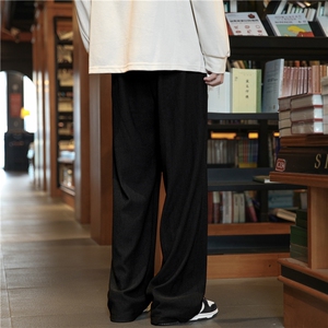 抖音品质男生夏季新款冰丝裤ins宽松休闲裤B315-K23388-特P30控58图片