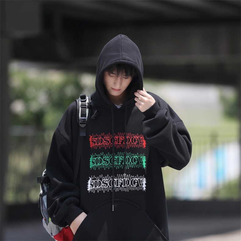 B266-FG03-P5023秋季新款弹幕宽松休闲连帽情侣休闲卫衣,男装卫衣,星座B257-1