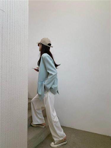 【春装新款】自制单色围脖西装，女装西装，F/TU