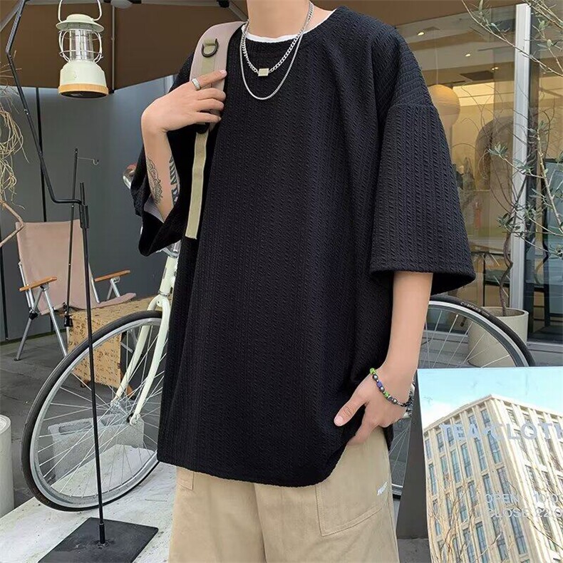 C509P33短袖t恤男潮牌ins纯棉宽松半袖青年圆领体恤港风衣服,男装T恤,星座512-6