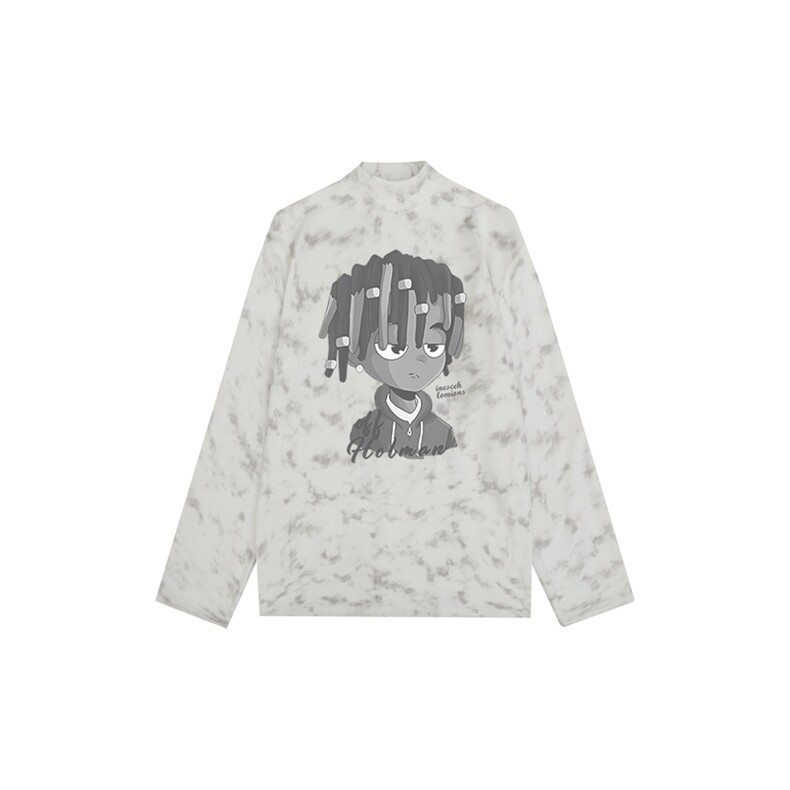 260克重磅扎染德绒半高领打底衫【有货】HD019-DR25402RB-P25图片