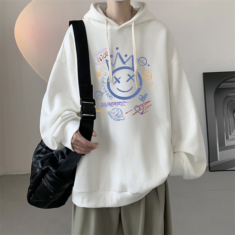 连帽卫衣男大码运动服帽衫外套WY2180-P35加绒款-P40,男装卫衣,电商A040