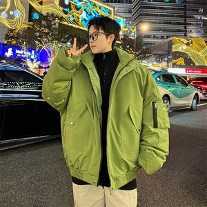 堆堆袖棉衣男冬季新款港风宽松连帽棉服MF9006-P95图片