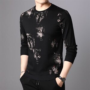 J9545钱塘2020-1秋冬高端男士狼头卫衣大货158图片