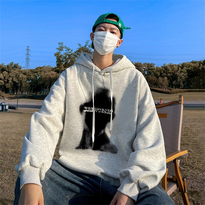 抖音得物供货 可提供视频 春装重磅美式宽松连帽卫衣DL2456图片