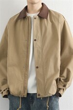 巴恩风夹克男飞行宽松休闲复古时尚美式工装翻领外套秋季，男装夹克，星座914