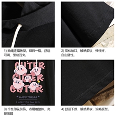 连帽短袖t恤男大码胖子带帽五分袖中袖砖墙挂拍LD54310-P45，男装T恤，电商A040A