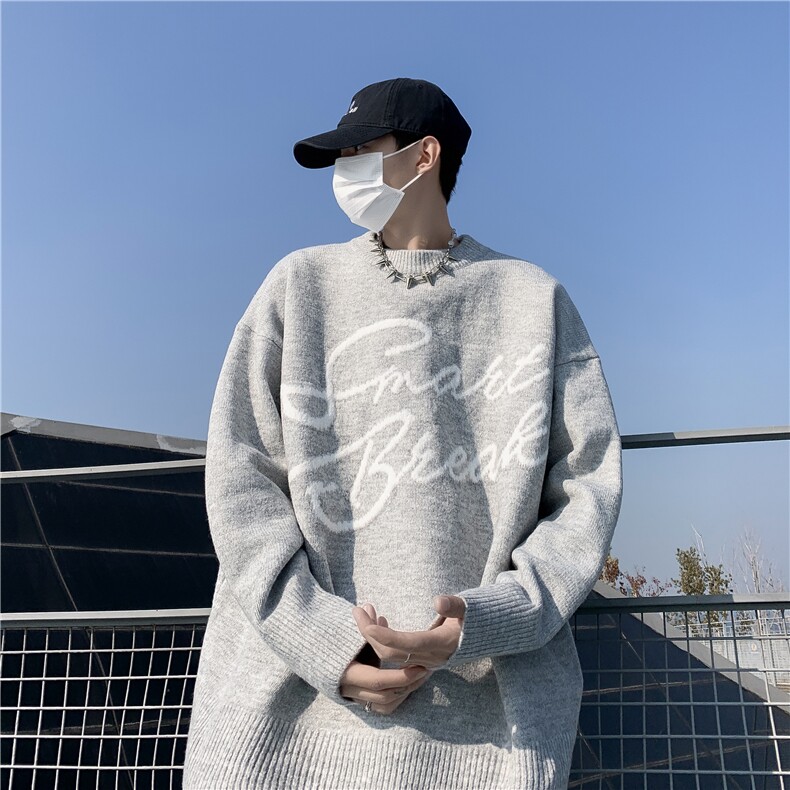 毛衣男韩版潮流宽松日系针织衫冬季ins港风慵懒线衣外套MY918-P50,男装针织衫/毛衣,星座308B-1