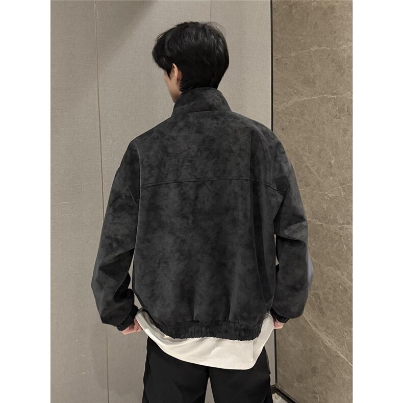 1506/QY0110/P65美式复古皮衣男士宽松立领痞帅机车外套男款,男装皮衣,星座1506