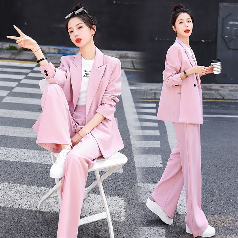 2023春季新款高端时尚休闲西装套装干练气质女装职业两件套高级感,女装套装/套裙,曼娅璐