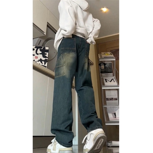 春秋现货伐木工装牛仔裤男宽松直筒GK07-P55-限价68图片