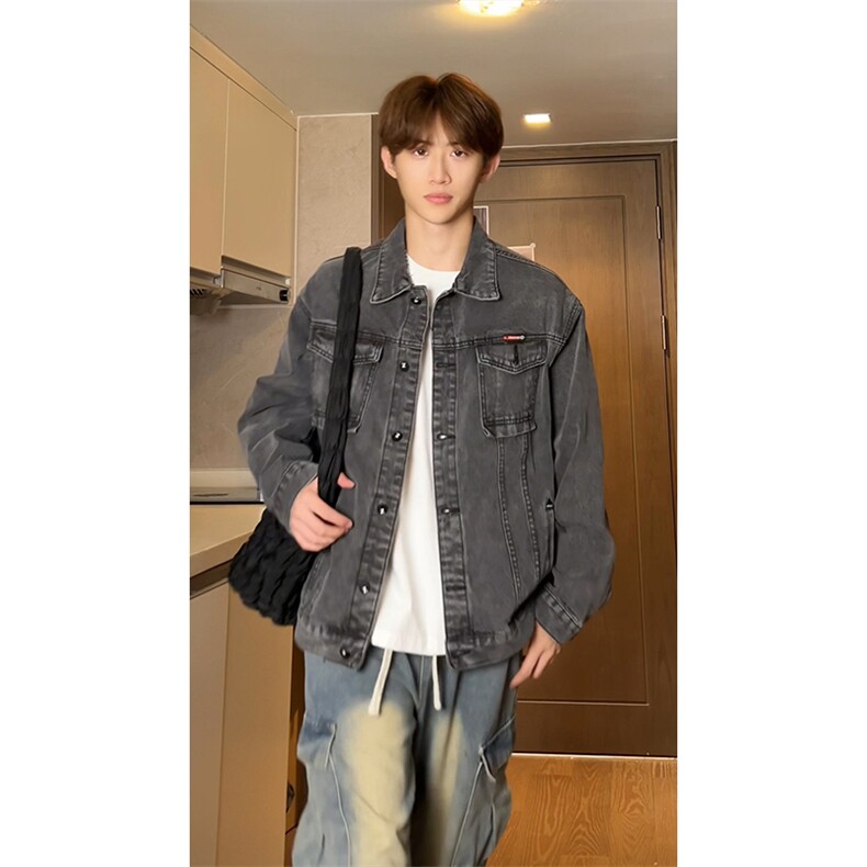 美式潮流落肩牛仔外套大码宽松男牛仔衣牛仔夹克JA6016-特价P68,男装工装外套,电商A007