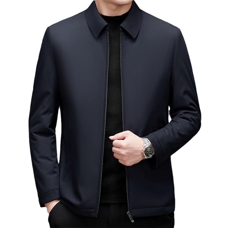 棉衣冬季新款商务休闲常规翻领风衣男宽松气质棉服MSNAN2117-P195图片