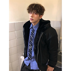 重磅仿兔毛连帽座山雕夹克棉服男冬季加绒棉衣外套M5032，男装夹克，星座1116A（原606A-3）