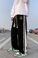 夏季情侣百搭印花休闲裤男大码宽松拖地裤A161-2-K7238-P55，男装休闲裤，电商A161-2
