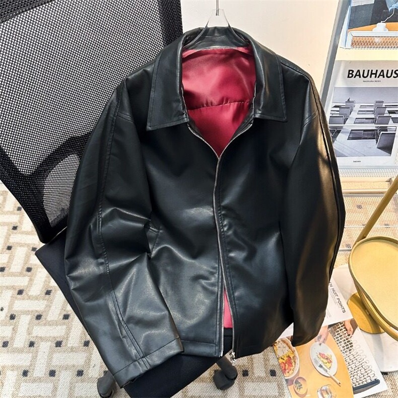 美式高街皮衣外套男士韩版潮流宽松帅气2025春季ins夹克W6445-P73,男装夹克,星座412-2