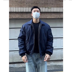 春季新款港风日系复古潮流 宽松翻领夹克外套男 XZ213-CP90-P60图片