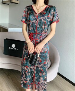 夏季新款、碎花连衣裙、图片