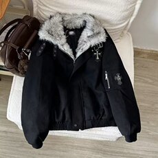 美式复古设计休闲棉服外套男女宽松休闲座山雕棉衣潮LMY4233-P125，男装棉衣，星座1008