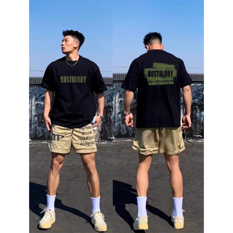 1506/QT1720/P32美式痞帅重磅纯棉短袖T恤男青年圆领上衣,男装T恤,星座1506