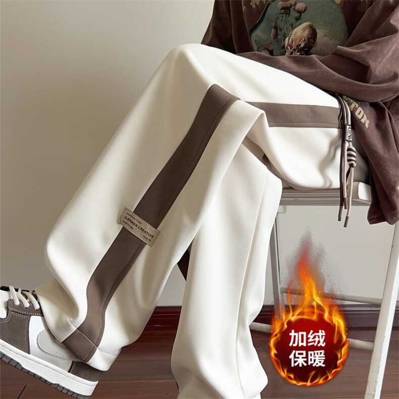 秋季新款休闲裤男直筒裤拼色卫裤K7720-P50加绒P60控68加绒控78,男装休闲裤,星座209-2