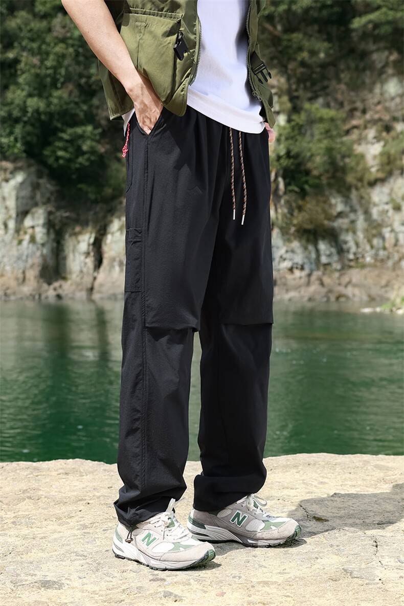 休闲裤男夏季新款港风宽松山系工装裤K718-P46,男装休闲裤,星座214-3