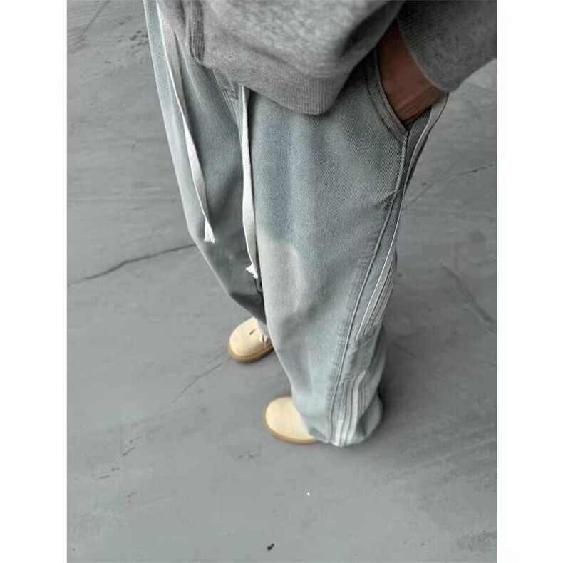 条纹牛仔裤男秋冬季新款水洗潮牌青少年直筒裤子N1129，男装牛仔裤，星座1116A（原606A-3）