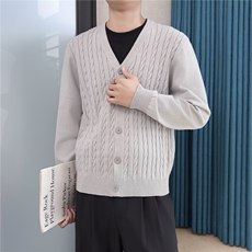2025美式新款秋冬季针织衫男毛衣男士针织开衫休闲外套外搭男，男装针织衫/毛衣，星座410-6（原星座1304-1）