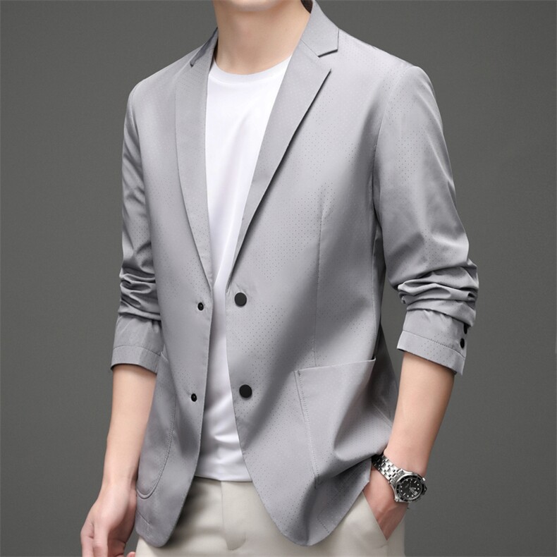 BW8821008钱塘2020-2秋季新款男士休闲简约百搭西服纯色外套P142,男装西服,钱塘207-2