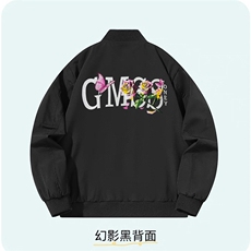 春秋季潮百搭宽松潮飞行员高街花卉刺绣休闲夹克外套HH8105P63，男装夹克，星座1013-5