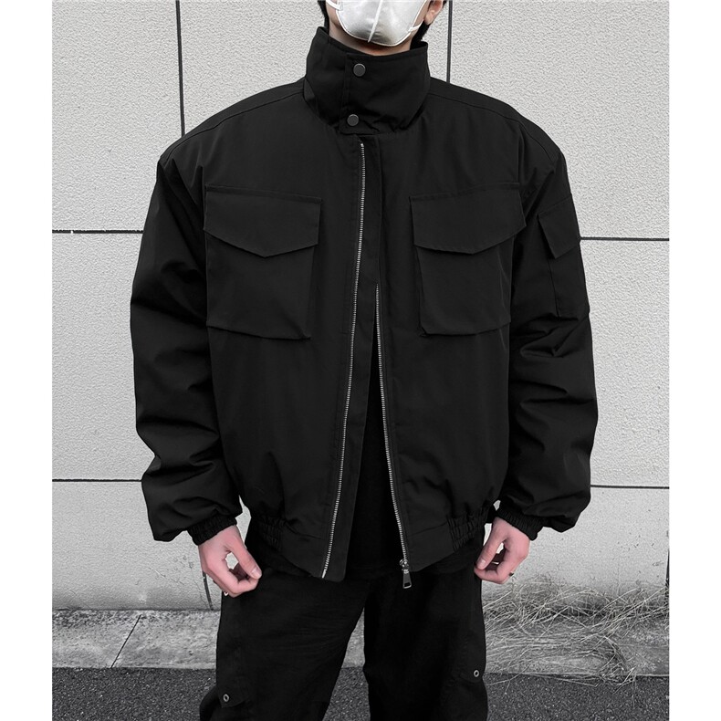 2025冬装飞行员夹克棉服厚外套男装冬季宽松立领棉衣S378特95,男装夹克,电商A233-1