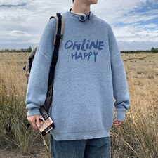 ！2023秋冬新款男士圆领毛衣百搭潮流针织衫上衣M320P45,男装针织衫/毛衣,电商B220