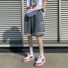 ！2023夏季新款男士冰丝短裤天空人印花中裤DK509P25,男装休闲裤,电商B220