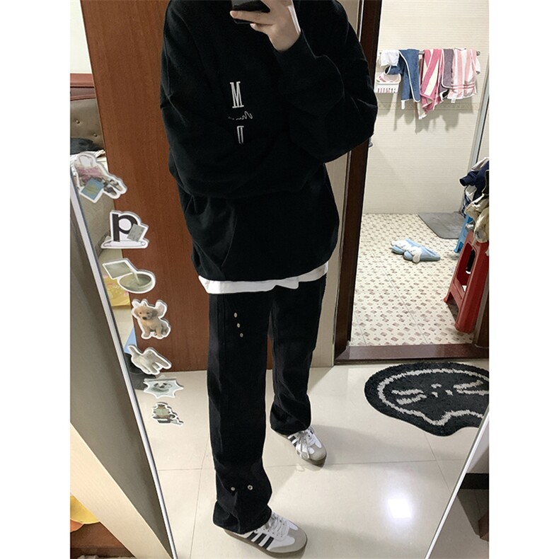B221 美式ins高街暗黑小众个性铆钉小脚牛仔裤 LK23142-P65 控88图片