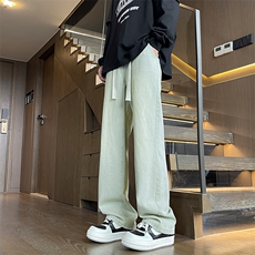 港风男生牛仔裤潮牌高街抽绳裤子K508P50，男装牛仔裤，电商D325